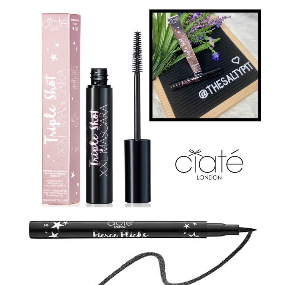 NWT Ciaté London Triple Shot XXL Mascara & Fierce Flicks Eyeliner Set